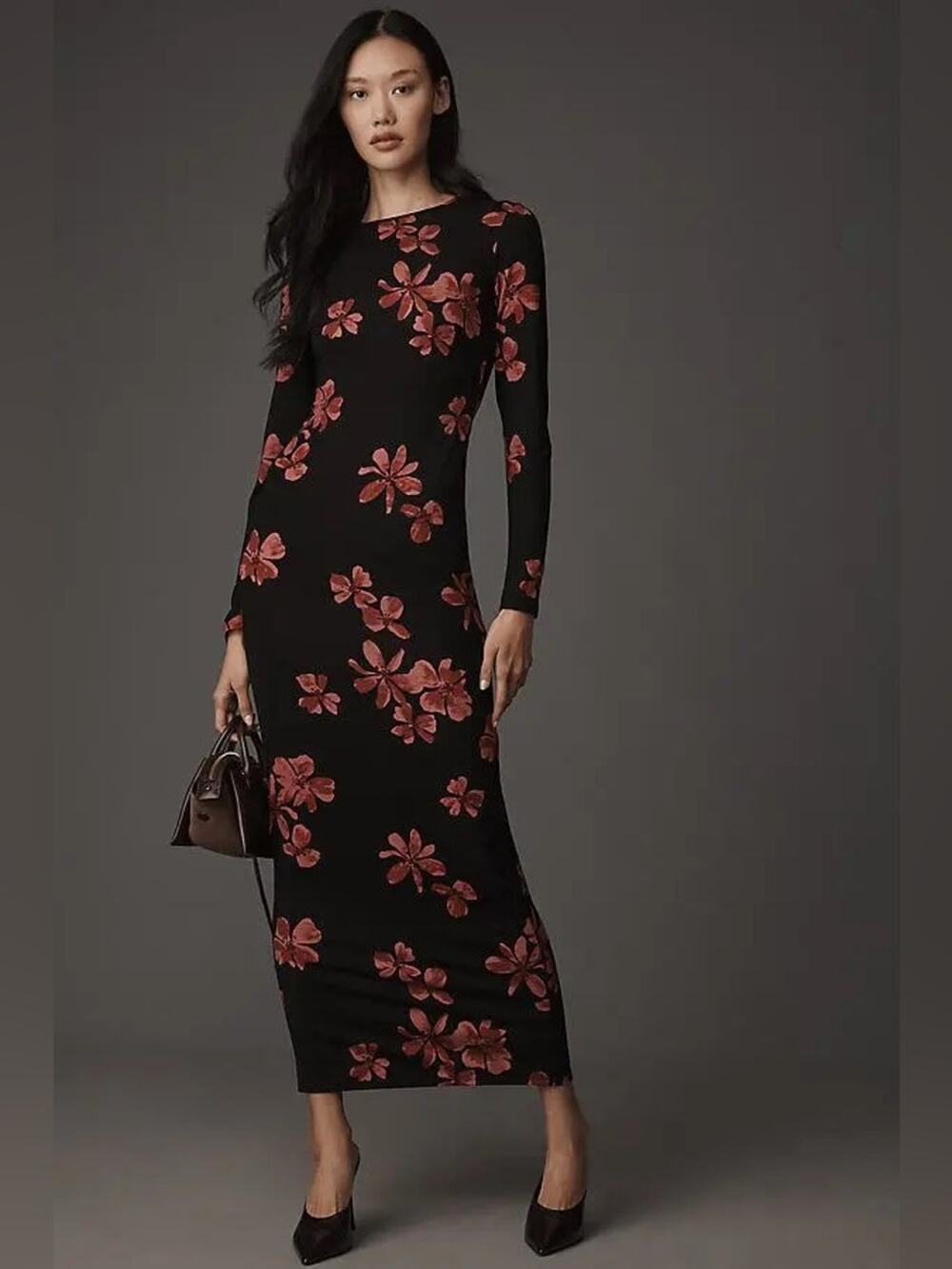 Reformation Tommie Knit Dress in Black XS